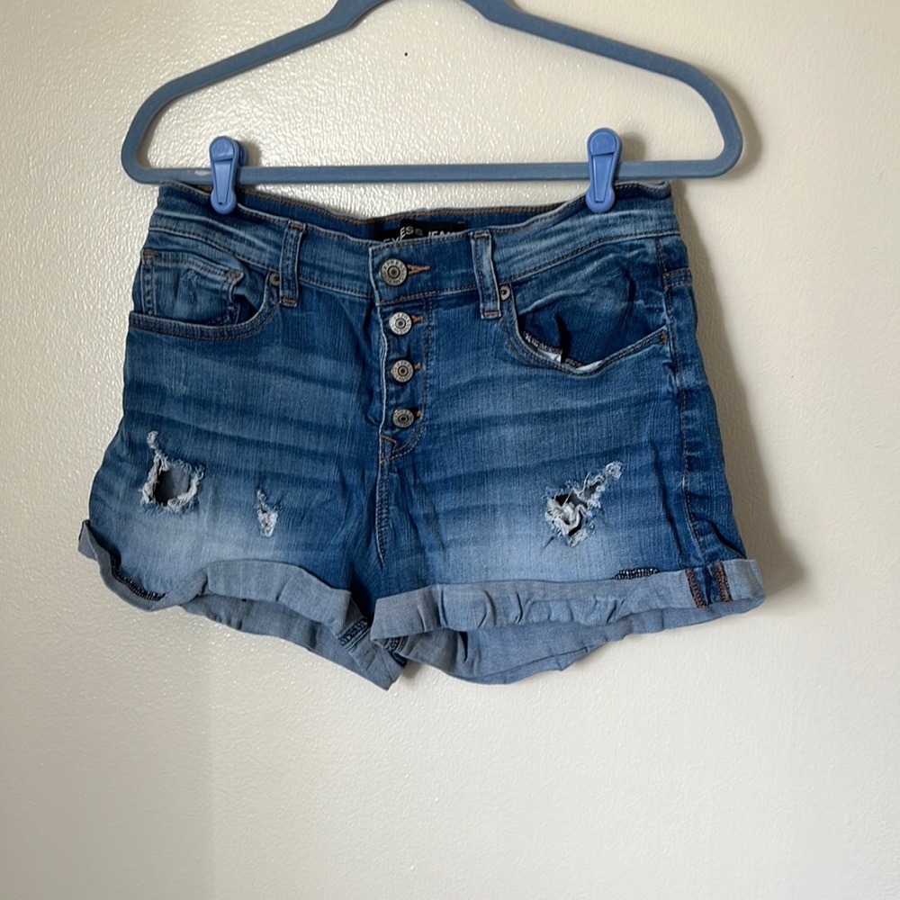 Express Cuffed Ripped Jean Shorts